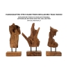Hand-Carved Taka Ethnic Style Teak Wood Sculpture Choice Of