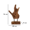 Hand-Carved Taka Ethnic Style Teak Wood Sculpture Model