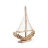 Wooden Sailboat Sculpture with Fabric Net 45x45x7cm Enok Catalog