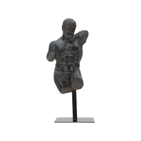Black Resin Male Bust Sculpture Figurine Ercole Promotion