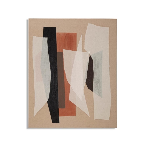 Boho Chic Geometric Abstract Painting on Canvas 100x80 cm Naruk Promotion