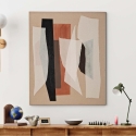 Boho Chic Geometric Abstract Painting on Canvas 100x80 cm Naruk On Sale