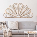 Decorative Wall Panel Bamboo Fan Effect 160x80 cm Panama On Sale