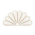 Decorative Wall Panel Bamboo Fan Effect 160x80 cm Panama Promotion