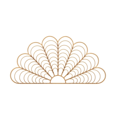 Decorative Wall Panel Bamboo Fan Effect 160x80 cm Panama Promotion