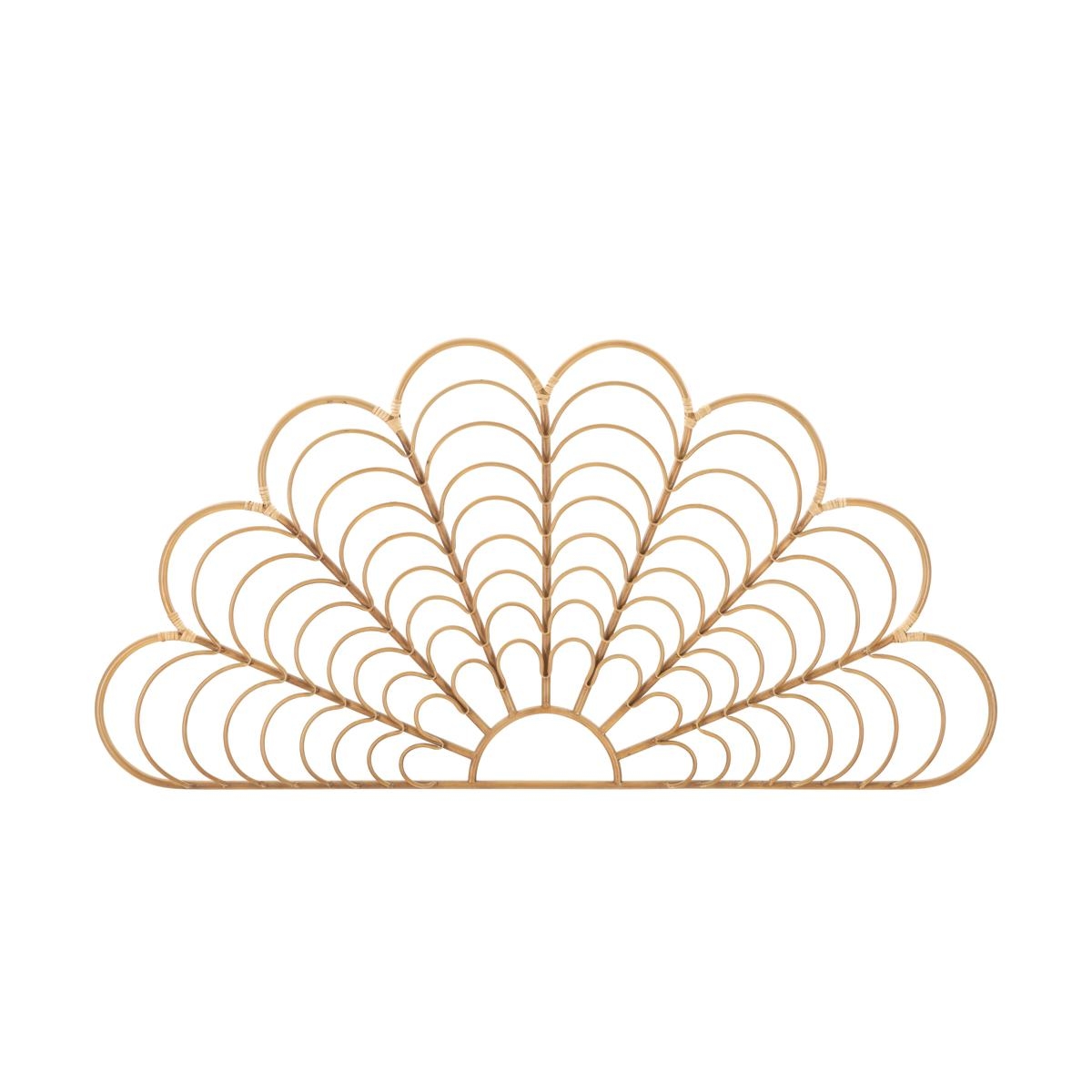 Decorative Wall Panel Bamboo Fan Effect 160x80 cm Panama Promotion