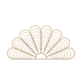 Decorative Wall Panel Bamboo Fan Effect 160x80 cm Panama Promotion