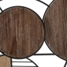 Boho Chic Wood and Metal Decorative Wall Panel 134x69cm Woody Discounts