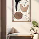 Modern 3D Wall Panel in Wood and Metal, Astroy Design On Sale