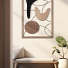 Modern 3D Wall Panel in Wood and Metal, Astroy Design On Sale