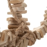 Wooden Anchor-Shaped Wall Sculpture 46x39 cm Nature Sale