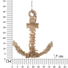 Wooden Anchor-Shaped Wall Sculpture 46x39 cm Nature Catalog