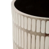 Set of 2 White Ceramic Vases with Silver Accents - Ray Discounts