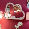 Cloud Wall Mirror with Velvet Frame, 90x60cm On Sale
