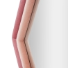 Modern Hexagonal Wall Mirror with Pink Velvet Frame Tony Sale