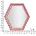 Modern Hexagonal Wall Mirror with Pink Velvet Frame Tony Catalog