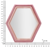 Modern Hexagonal Wall Mirror with Pink Velvet Frame Tony Catalog