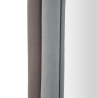 Oval Wall Mirror with Gray Velvet Frame 90x60x4cm Antony Discounts