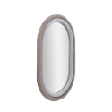 Oval Wall Mirror with Gray Velvet Frame 90x60x4cm Antony Offers