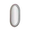 Oval Wall Mirror with Gray Velvet Frame 90x60x4cm Antony Offers