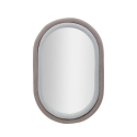 Oval Wall Mirror with Gray Velvet Frame 90x60x4cm Antony Promotion