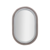 Oval Wall Mirror with Gray Velvet Frame 90x60x4cm Antony Promotion
