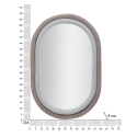 Oval Wall Mirror with Gray Velvet Frame 90x60x4cm Antony Catalog