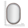 Oval Wall Mirror with Gray Velvet Frame 90x60x4cm Antony Catalog