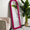 Cloe Arched Fabric-Framed Wall Mirror 160x60x4 cm On Sale