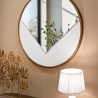 Round Wall Mirror 80cm with Gold Frame Tolosa On Sale