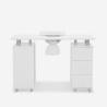 Manicure Table for Beautician with Extractor, Wheels, 3 Drawers, White Mango Offers