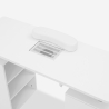 Manicure Table for Beautician with Extractor, Wheels, 3 Drawers, White Mango Catalog