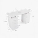 Manicure and nail reconstruction table with vacuum cleaner and drawers Tibi 