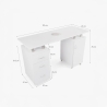 Manicure and nail reconstruction table with vacuum cleaner and drawers Tibi 