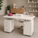 Manicure and nail reconstruction table with vacuum cleaner and drawers Tibi Offers
