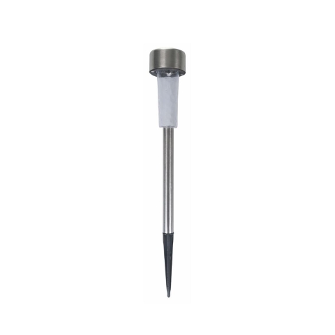 Set of 12 Stainless Steel Pathway Lights Ø5.5x39.5cm Silver Lunara Promotion