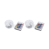 Set of 2 Waterproof LED Spotlights with Remote Control Ø 6.9x2.8 cm Virel Promotion