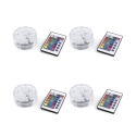Set of 4 Virel LED Spotlights, Waterproof with Remote, Ø6.9x2.8 cm Promotion