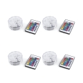 Set of 4 Virel LED Spotlights, Waterproof with Remote, Ø6.9x2.8 cm Promotion