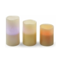 Set of 3 LED Candles with Remote, 12 Color Variations, Tivon Offers