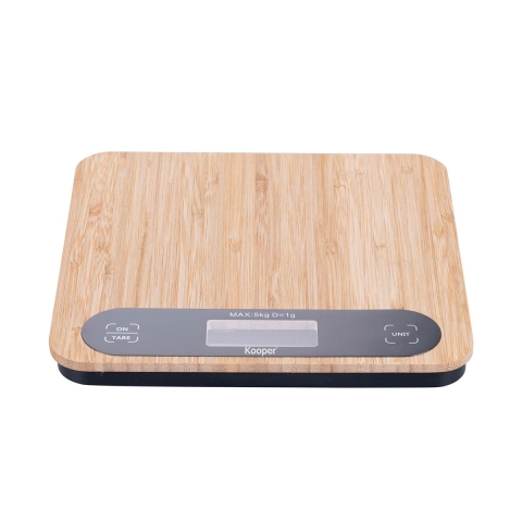 Paxel Digital Bamboo Kitchen Scale 20.5x20.5x2.75 cm Promotion