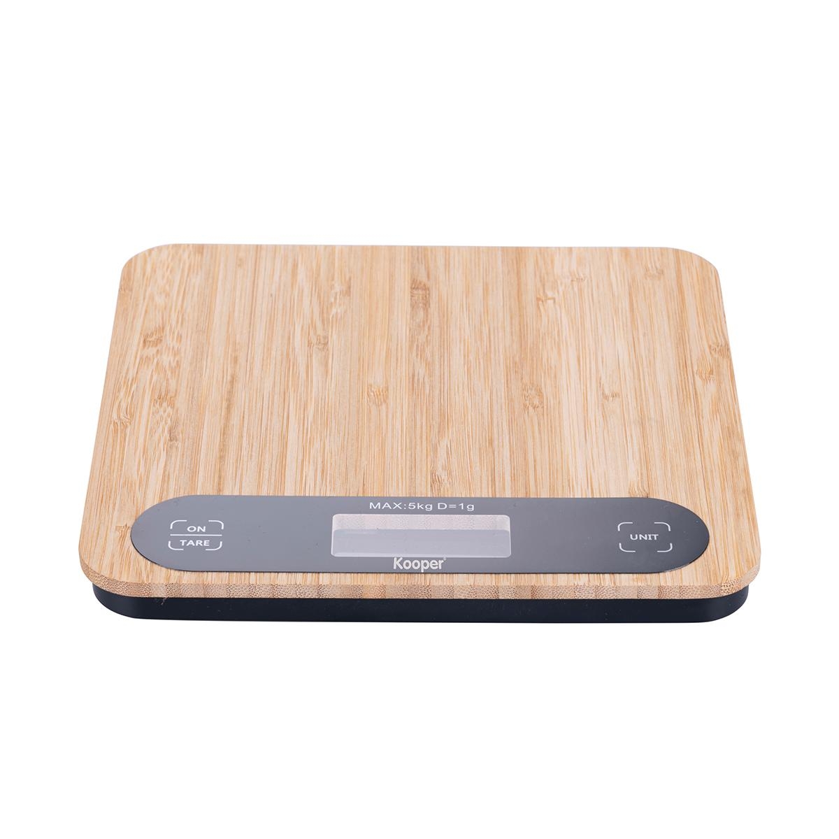 Paxel Digital Bamboo Kitchen Scale 20.5x20.5x2.75 cm Promotion