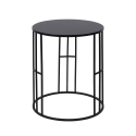 Set of 2 Nesting Round Black Wrought Iron Tables Daram Offers