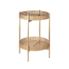 Foldable Iron Table with 2 Shelves in Vienna Straw, Murea Characteristics