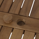 Folding Octagonal Acacia Table with Umbrella Hole Bali Discounts