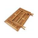 Bali Folding Rectangular Acacia Table with Umbrella Hole On Sale
