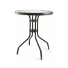 Lorea Round Outdoor Table 60 cm Carbon Steel and Glass Discounts