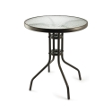 Lorea Round Outdoor Table 60 cm Carbon Steel and Glass Catalog