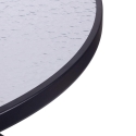 Lorea Round Outdoor Table, 100 cm, Carbon Steel and White Glass On Sale