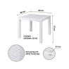 Varnu Square Outdoor Table, Rattan-Effect Plastic, 80x80 cm 